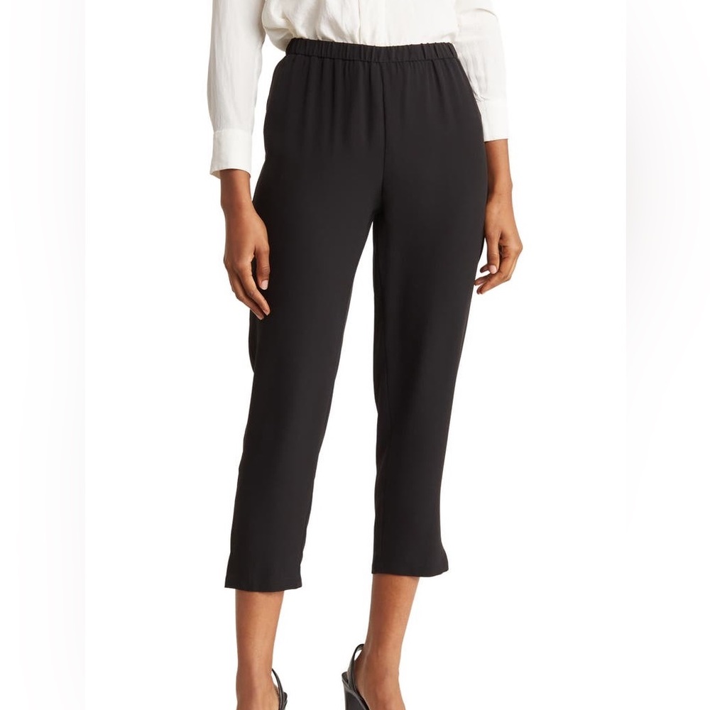 Eileen Fisher - Womens Silk Tapered Dress Pants